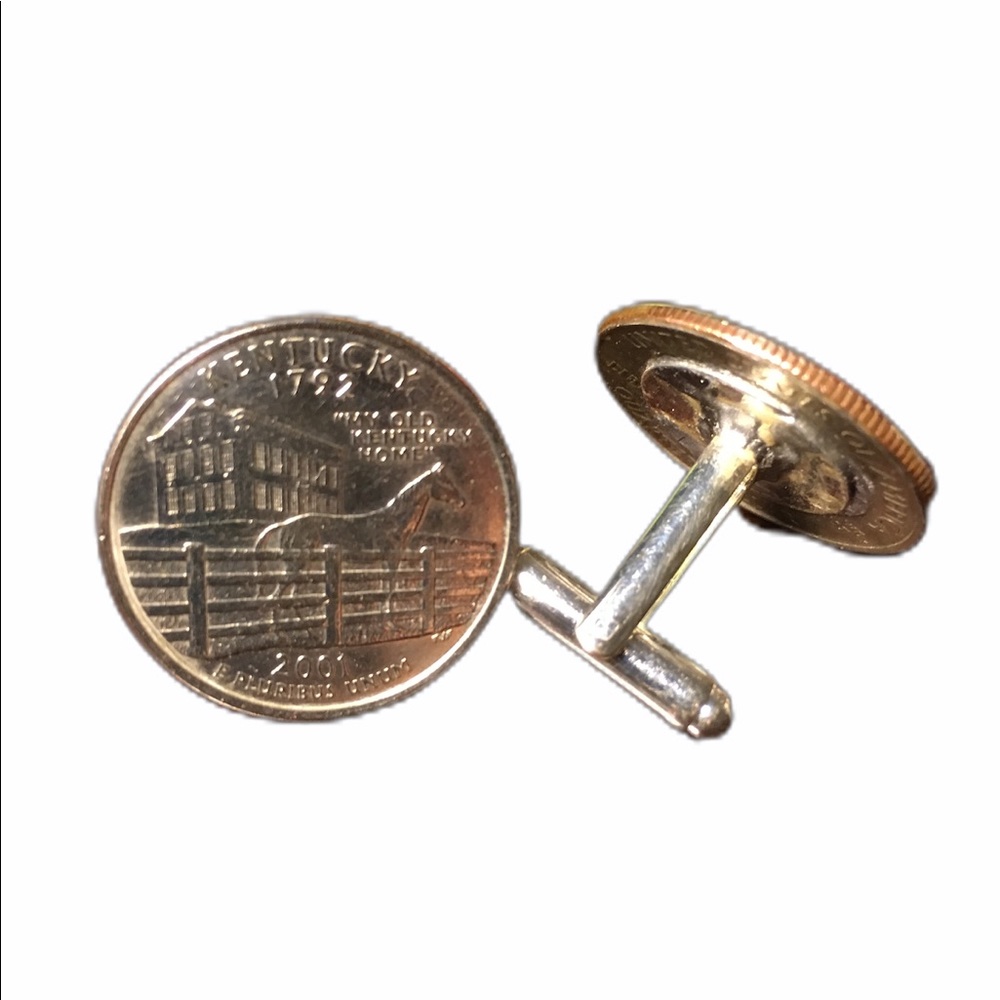 Kentucky quarter cufflinks, Kentucky gift
